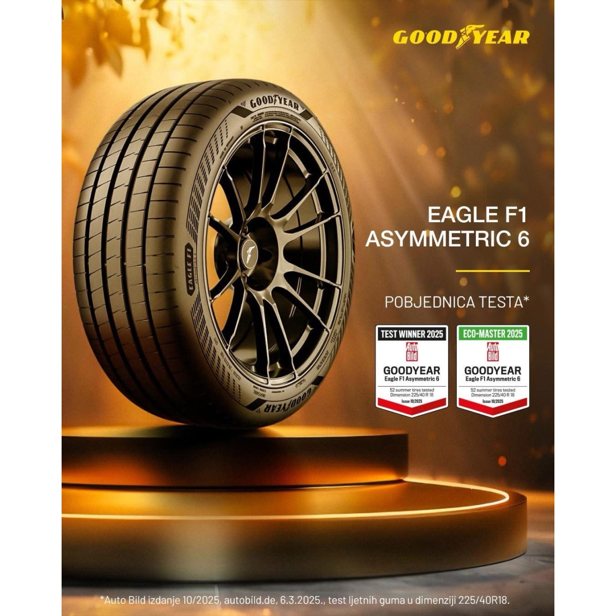 Goodyear Eagle F1 Asymmetric 6 – Najbolja ljetna guma 2025! 🏆