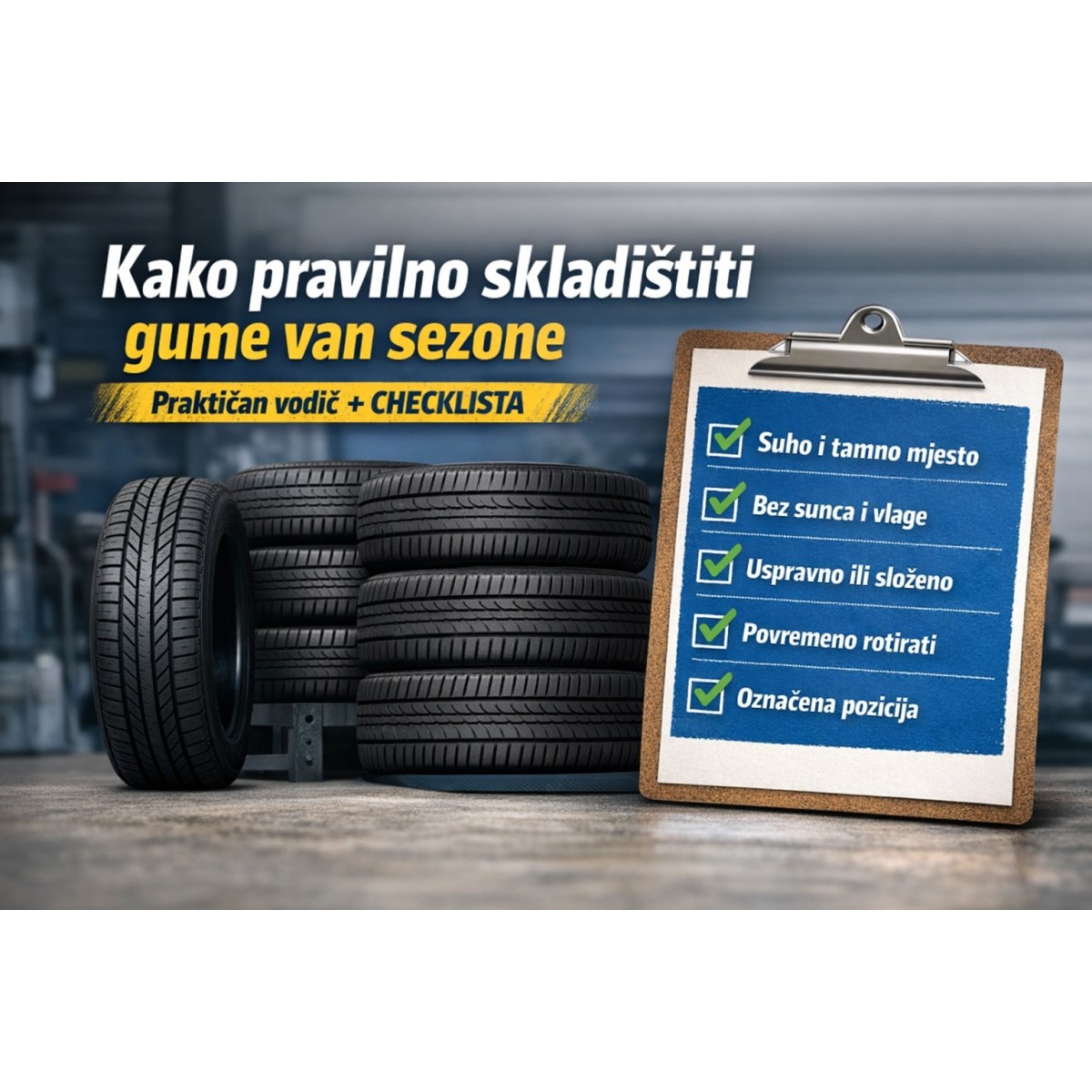 Kako pravilno skladištiti gume van sezone